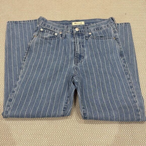Madewell Jeans The Perfect Vintage Crop PinStripe Edition Size 26 - Picture 5 of 6